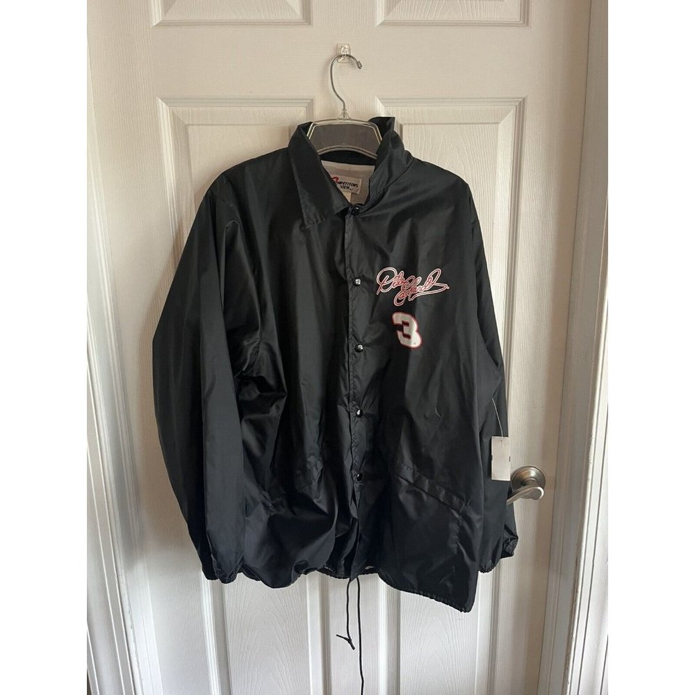 #3 Dale Earnhardt - Richard Childress VTG black nylon jacket -men L-NWT